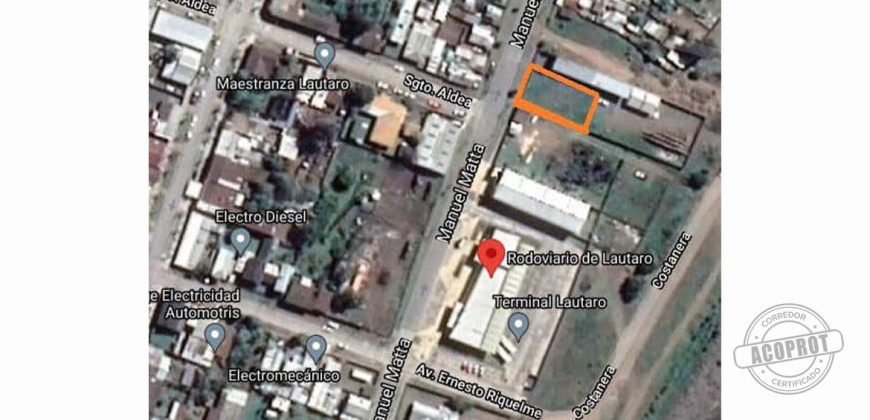 SE VENDE TERRENO 520 mts2 EXCELENTE UBICACIÓN COMERCIAL – LAUTARO