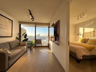 SE ARRIENDA HERMOSO DEPTO FULL AMOBLADO CON ESTACIONAMIENTO Y GC INCL- Edificio Claro Solar
