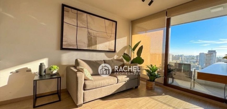SE ARRIENDA HERMOSO DEPTO FULL AMOBLADO CON ESTACIONAMIENTO Y GC INCL- Edificio Claro Solar