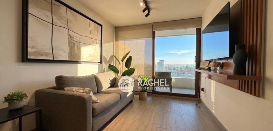 SE ARRIENDA HERMOSO DEPTO FULL AMOBLADO CON ESTACIONAMIENTO Y GC INCL- Edificio Claro Solar