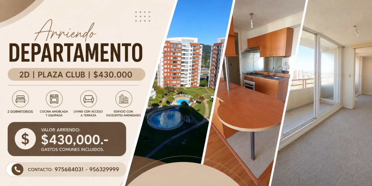 Arriendo departamento 2D 1B edificio Plaza Club