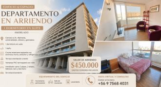 Arriendo departamento 1 Dormitorio 1 Baño Edificio Q