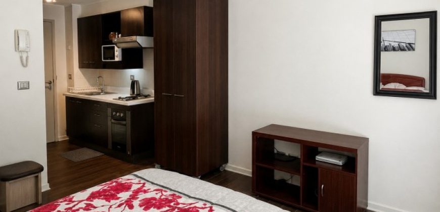 SE ARRIENDA DEPARTAMENTO ESTUDIO AMOBLADO EDIFICIO ARRAYAN