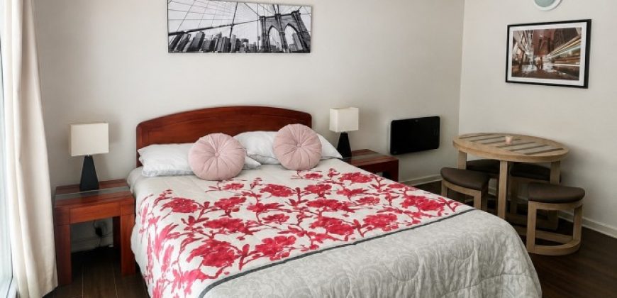 SE ARRIENDA DEPARTAMENTO ESTUDIO AMOBLADO EDIFICIO ARRAYAN