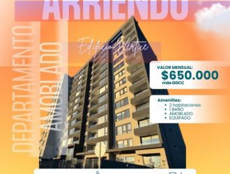 ARRENDAMOS IMPECABLE DEPARTAMENTO AMOBLADO DE 2 DORMITORIOS Y 1 ESTACIONAMIENTO EN LA CIUDAD DE TEMUCO A PASOS DE AVENIDA ALEMANIA Y UNIVERSIDADES
