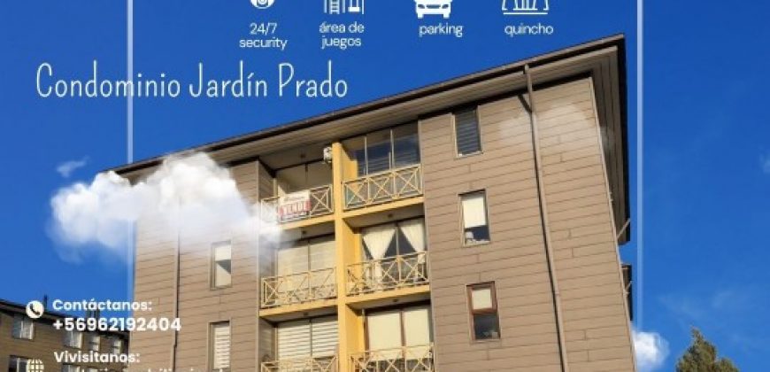 VENDEMOS DEPARTAMENTO DE 3 DORMITORIOS CONDOMINIO JARDIN PRADO EN LA CIUDAD DE TEMUCO