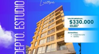 ARRENDAMOS LUMINOSO DEPARTAMENTO ESTUDIO EN LA CIUDAD DE TEMUCO A PASOS DE AVENIDA ALEMANIA EN ESPACIO LUCERNA