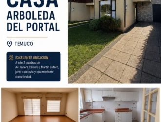ARRIENDA CASA EN ARBOLEDA DEL PORTAL, TEMUCO