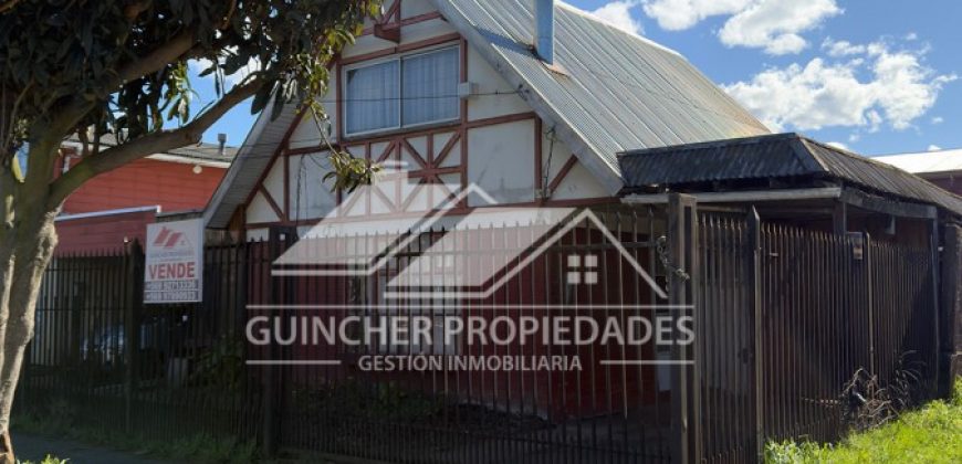 EN VENTA AMPLIA CASA ESQUINA LAS TRANQUERAS VILLA GANADEROS TEMUCO