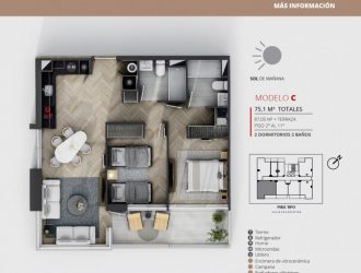 ARRENDAMOS NUEVO Y EXCLUSIVO DEPARTAMENTO DE 2 DORMITORIOS 2 ESTACIONAMIENTOS EN EDIFICIO TERRASSA CIUDAD DE TEMUCO