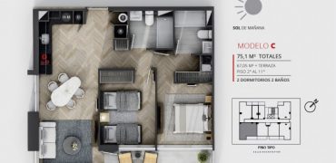 ARRENDAMOS NUEVO Y EXCLUSIVO DEPARTAMENTO DE 2 DORMITORIOS 2 ESTACIONAMIENTOS EN EDIFICIO TERRASSA CIUDAD DE TEMUCO
