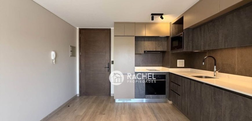 SE ARRIENDA SOLEADO DEPTO 1D MODERNO CONDOMINIO PONTEVEDRA- Portal de la Frontera